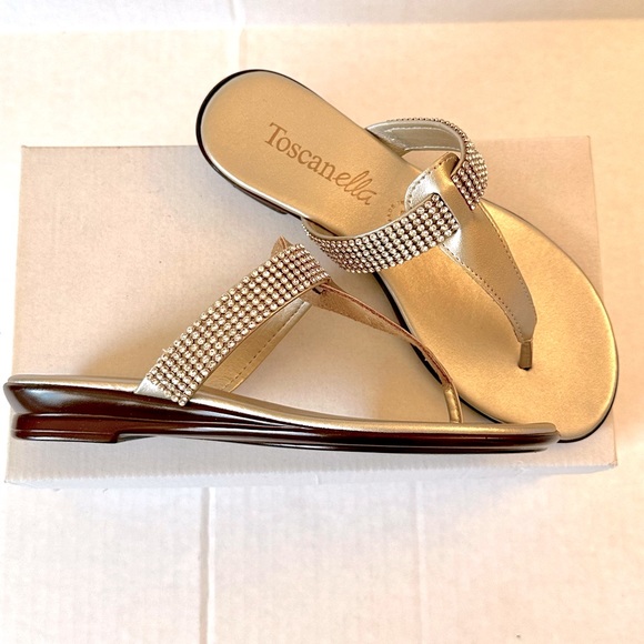 Toscanella Made in Italy Primo Sandal Rhinestone New in box!! - Picture 6 of 8